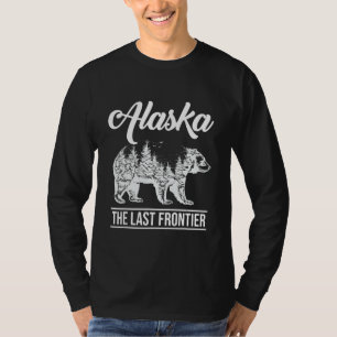 T-shirt Moose Alaska Dernière frontière Alaska Grizzly Bea