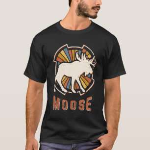 T-shirt Moose Vintage Classic Rétro Amour animal