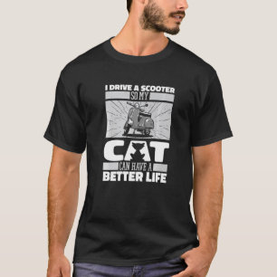 T-shirt Moped Chat Moto - Scooter Vélo Premium