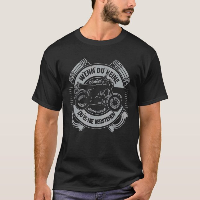 T-shirt Moped S51 Simmi 2 Stroke Ddr Nostalgia 50cc (Devant)