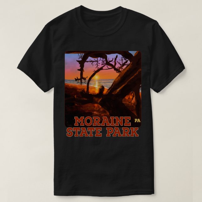 T-shirt Moraine State Park Pennsylvanie (Design devant)