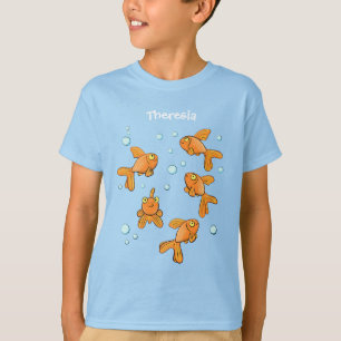 T-shirt Morceau de poisson rouge orange mignon sur dessin
