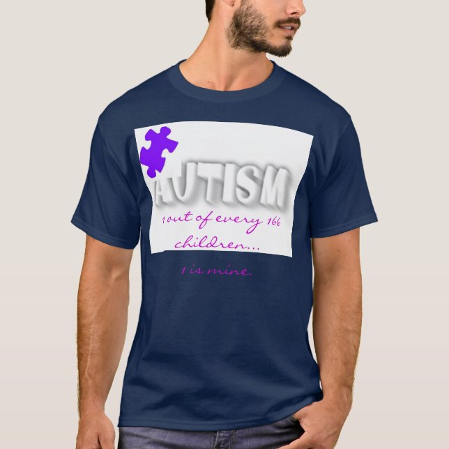 T-shirt Morceau de puzzle d'autisme pour le manuscrit de (Devant)