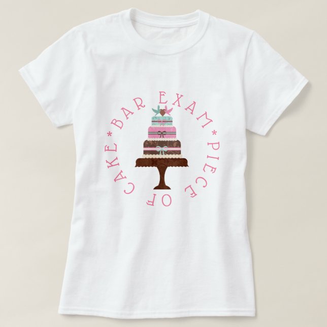 T-shirt Morceau d'examen de barre de gâteau (Design devant)