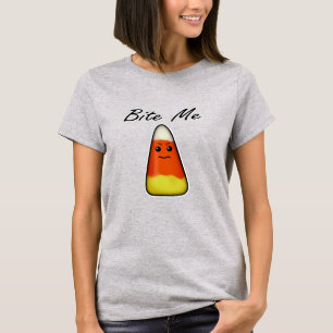 T-shirt Mordez-moi, chemise fâchée mignonne de bande