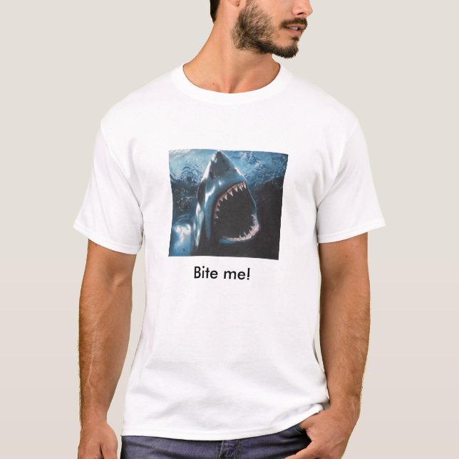 T-shirt Mordez-moi, je cours hors des endroits pour (Devant)
