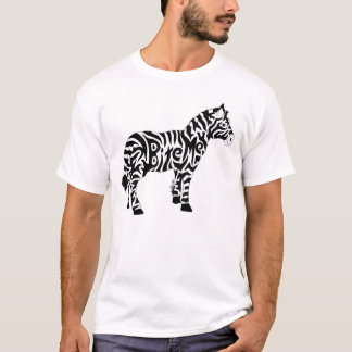 T-shirt Mordez-moi zèbre