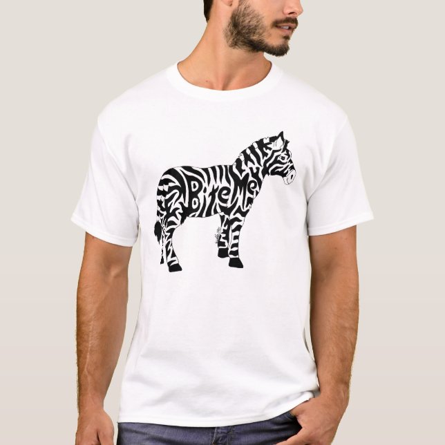 T-shirt Mordez-moi zèbre (Devant)