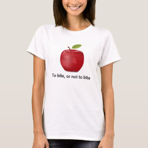 T-shirt Mordre ou ne pas mordre, citation Apple