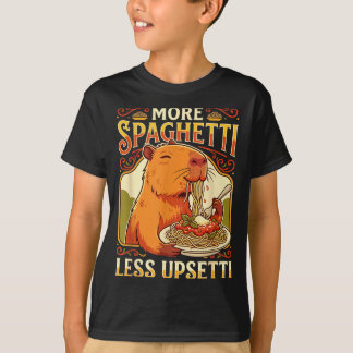 T-shirt More Spaghetti Less Upsetti Capybara Illustration