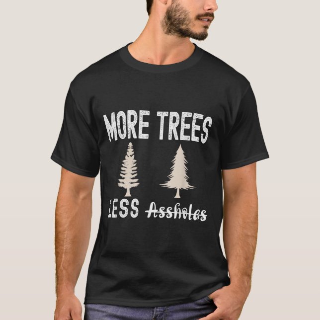 T-shirt More Trees Less Holes Ugly Christmas Sweater  (Devant)