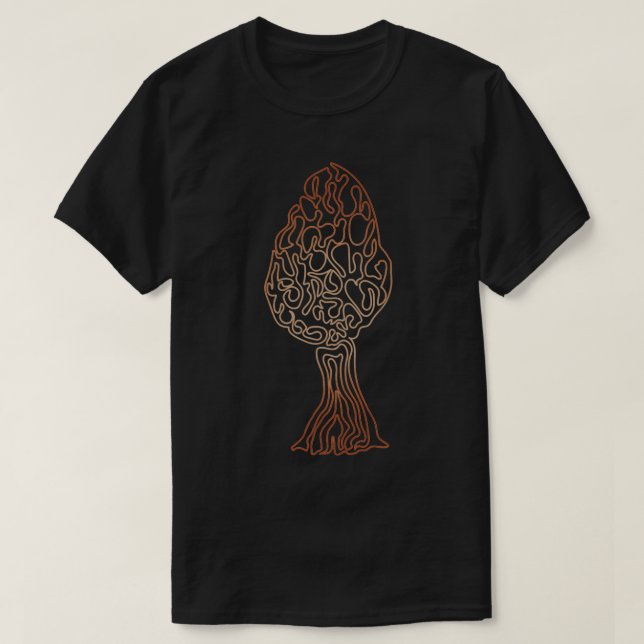 T-shirt Morel Mushroom Doodline Art (Design devant)