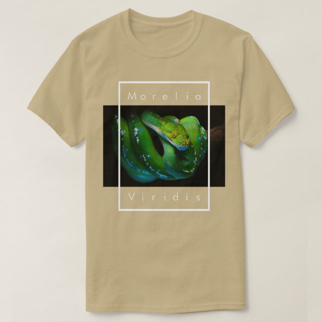 T-shirt Morelia Viridis Green Tree Python Snake Keeper (Design devant)
