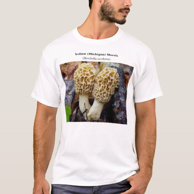 T-shirt Morelles de jaune (Michigan) (Devant)