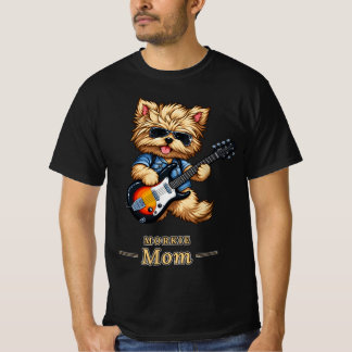 T-shirt Morkie Mom Rock Star Guitar Dog Gift