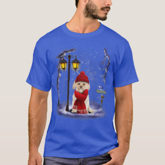T-shirt Morkie Père Noël Neige Noël Lumière Pyjama d'hiver