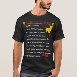 T-shirt Morkie Rules Funny Pet Lovers Don