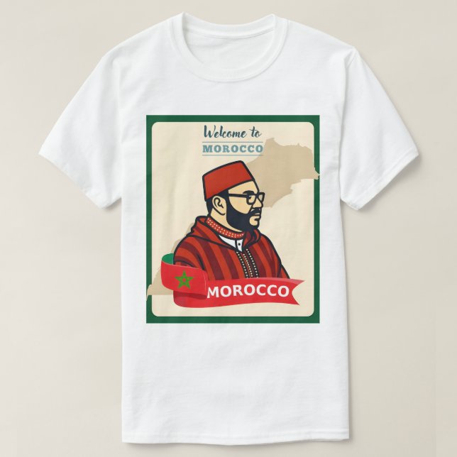 T-shirt Morocco National Football Team (Atlas Lions) 2025 (Design devant)