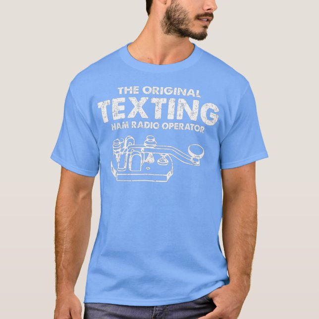 T-shirt Morse Code Keyer Original Texting Ham Radio (Devant)
