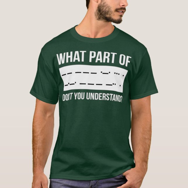 T-shirt Morse Code Shortwave Ham Radio (Devant)