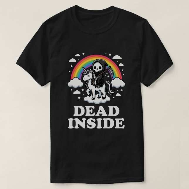 T-shirt Mort à l'intérieur Licorne (Design devant)