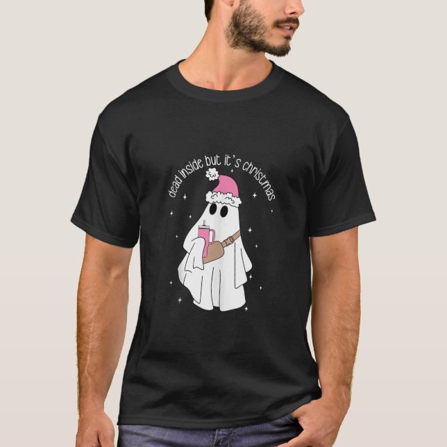 T-shirt Mort à l'intérieur mais c'est Noël Fantôme Ceintur (Devant)
