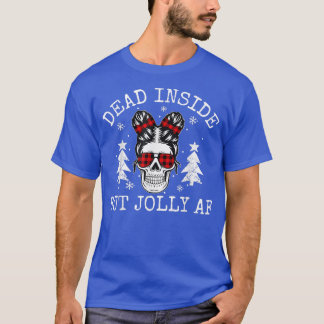 T-shirt Mort À L'Intérieur Mais Jolly AF, Drôle Skeleton M
