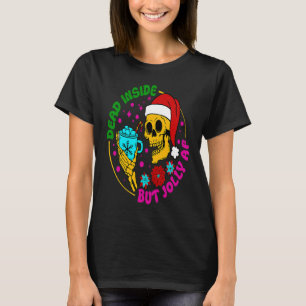 T-shirt Mort À L'Intérieur Mais Jolly AF Père Noël Skeleto