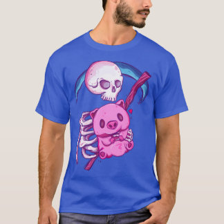 T-shirt Mort avec son cochon