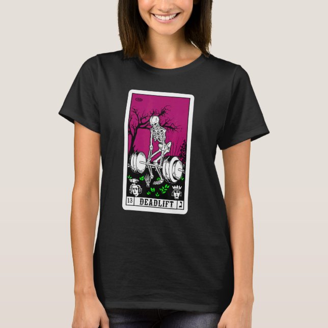 T-shirt mort carte tarot salle de sport ascenseurs entraîn (Devant)