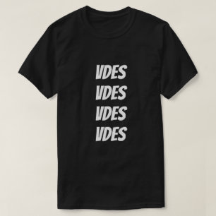 T-shirt mort en albanais, Vdes