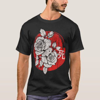 T-shirt Mort vintage et fleurs