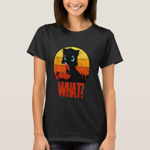 T-shirt Mortel Chat Noir Cute Qui Avec Couteau Hauné M