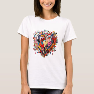 T-shirt Mosaic Heart of Love