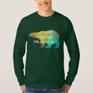 T-SHIRT MOSAÏQUE COULEUR OURS POLAIRE (SAUVEGARDER L'OURS