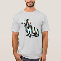 Mosaïque Dachshund Abstraite - Tee d'art géométriq