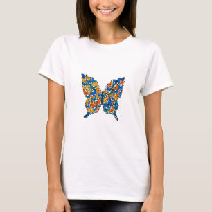 T-shirt Mosaïque de papillon coloré