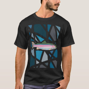 T-shirt Mosaïque de truite arc-en-ciel