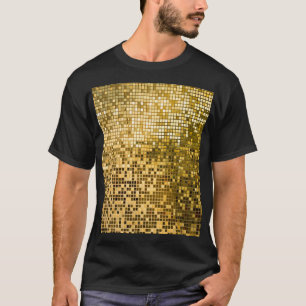 T-shirt Mosaïque d'or : Carreaux Carrés Texture.