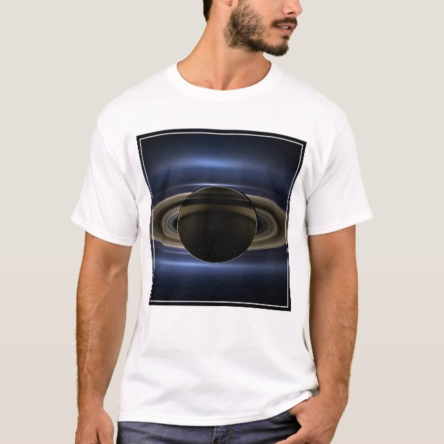 T-shirt Mosaïque Du Système Saturne Rétro-Éclairé Par Le S (Devant)