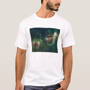 T-shirt Mosaïque infrarouge des nébuleuses de coeur et