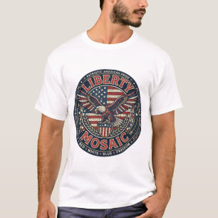 T-shirt Mosaïque Liberté Patriotique Mosaïque Patriotique