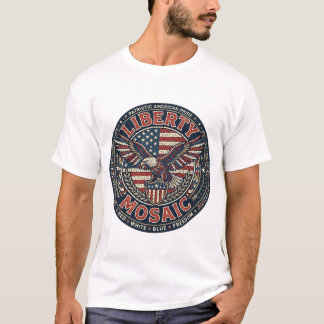 T-shirt Mosaïque Liberté Patriotique Mosaïque Patriotique