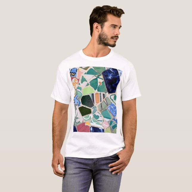 T-shirt Mosaïques de Guell de parc (Devant entier)