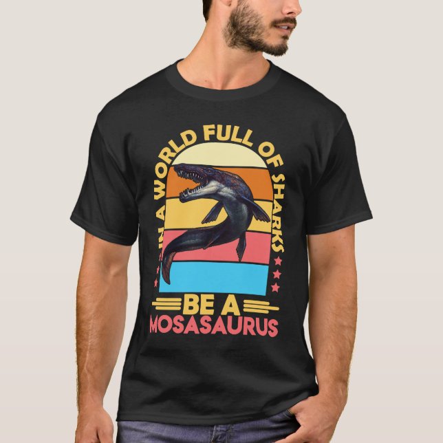 T-shirt Mosasaurus Dino Prehistoric Dinosaur 6 (Devant)