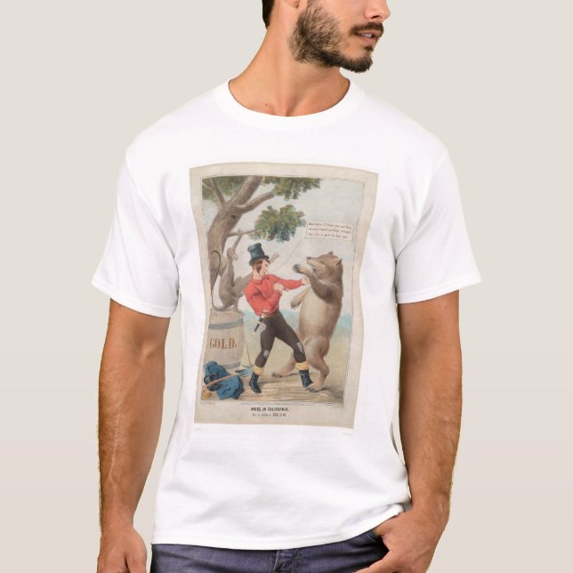 T-shirt Mose en Californie : Bagarre avec un ours (1475) (Devant)