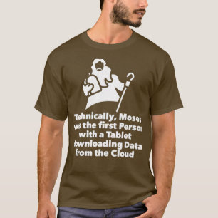 T-shirt Moses Tablet téléchargement de données depuis Clou