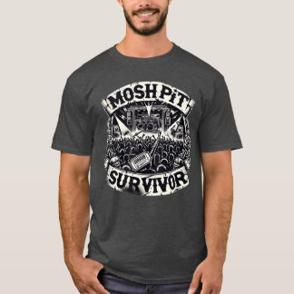 T-shirt Mosh Pit Survivor Heavy Rock Concert Hardcore Rock