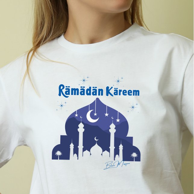 T-shirt Mosquée bleue du Ramadan Kareem (Créateur téléchargé)
