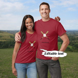 T-shirt Mot clé du baseball slogan texte personnalisé